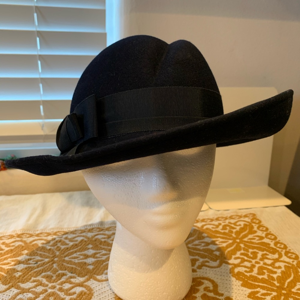 Vintage Felt Hat with Bow